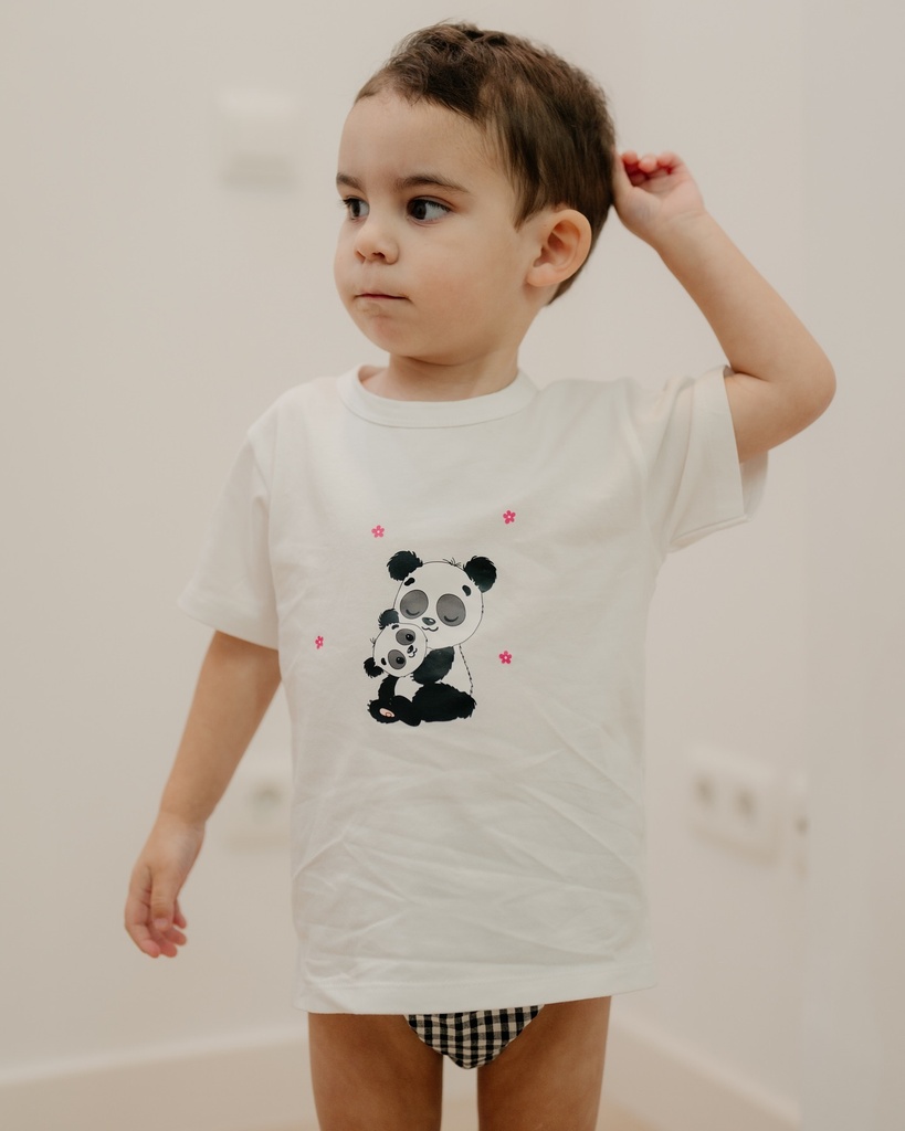 Camiseta+braga niño vichy negro