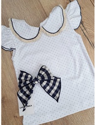 Camiseta niña lunares